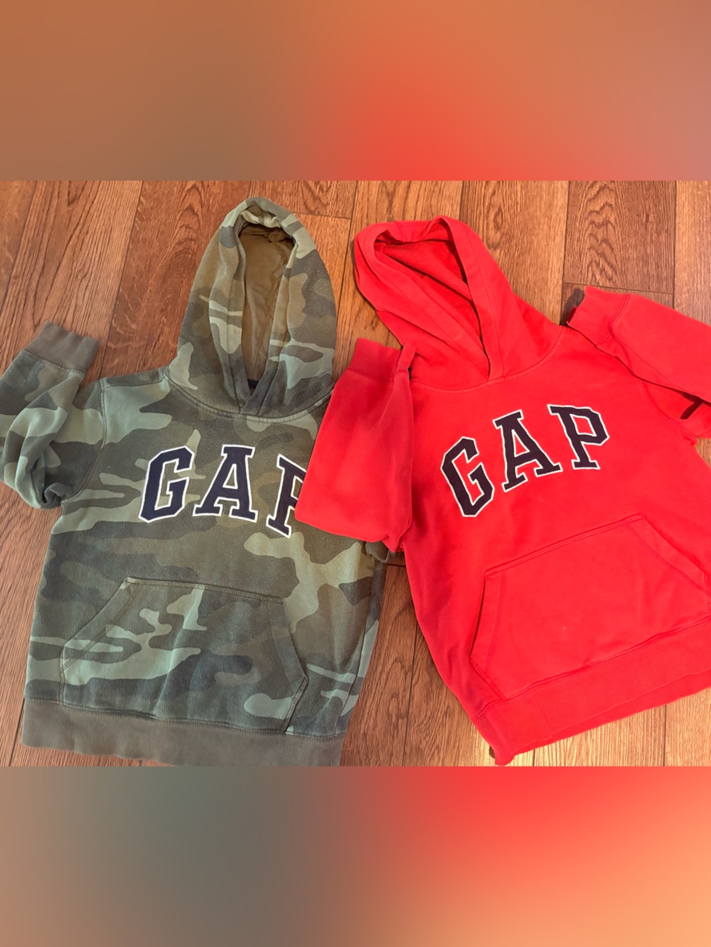GAP Kids Hoodies - Red & Green Camo